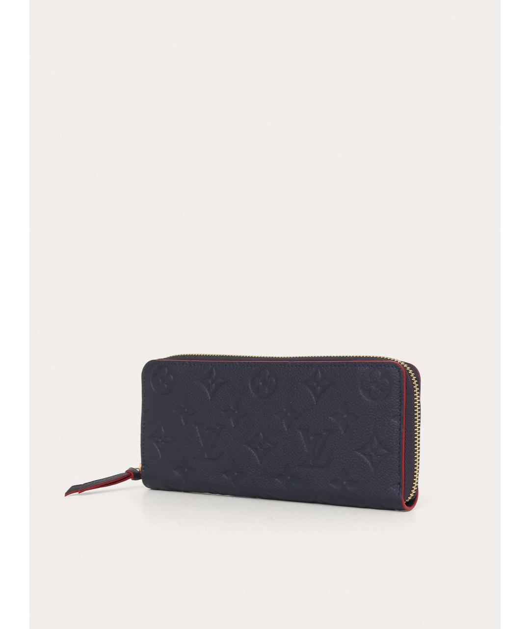 LOUIS VUITTON Синий кожаный кошелек, фото 2