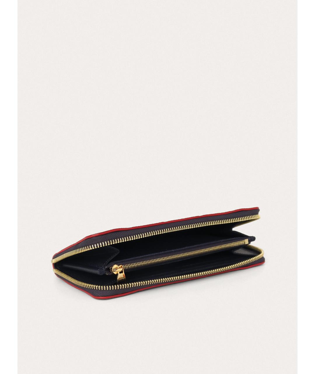 LOUIS VUITTON Синий кожаный кошелек, фото 7