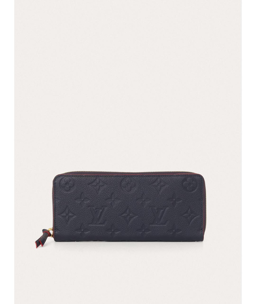 LOUIS VUITTON Синий кожаный кошелек, фото 9