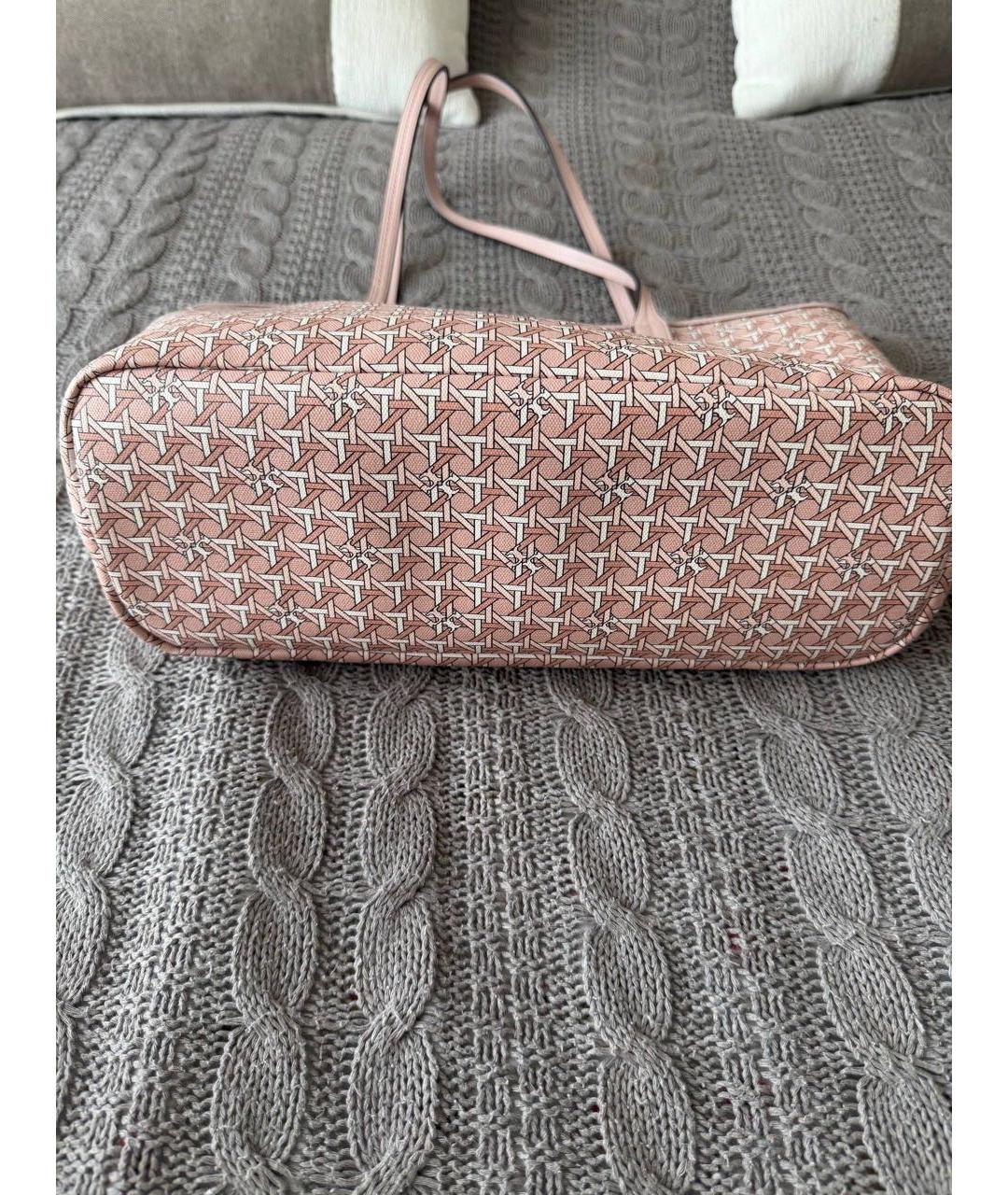 TORY BURCH Розовая канва сумка тоут, фото 3