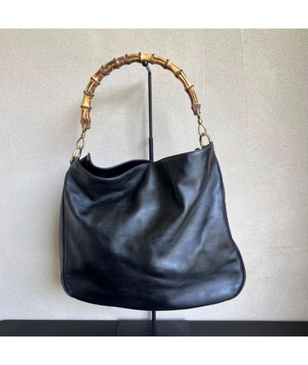 GUCCI Черная кожаная сумка через плечо, фото 3