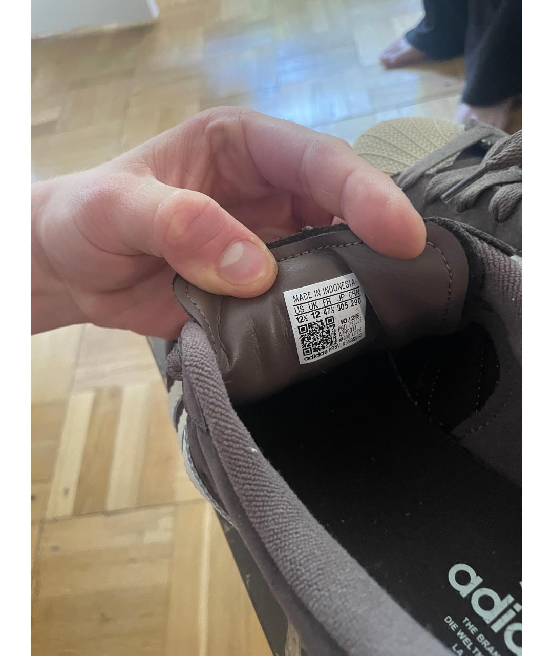 ADIDAS Коричневые замшевые низкие кроссовки / кеды, фото 3