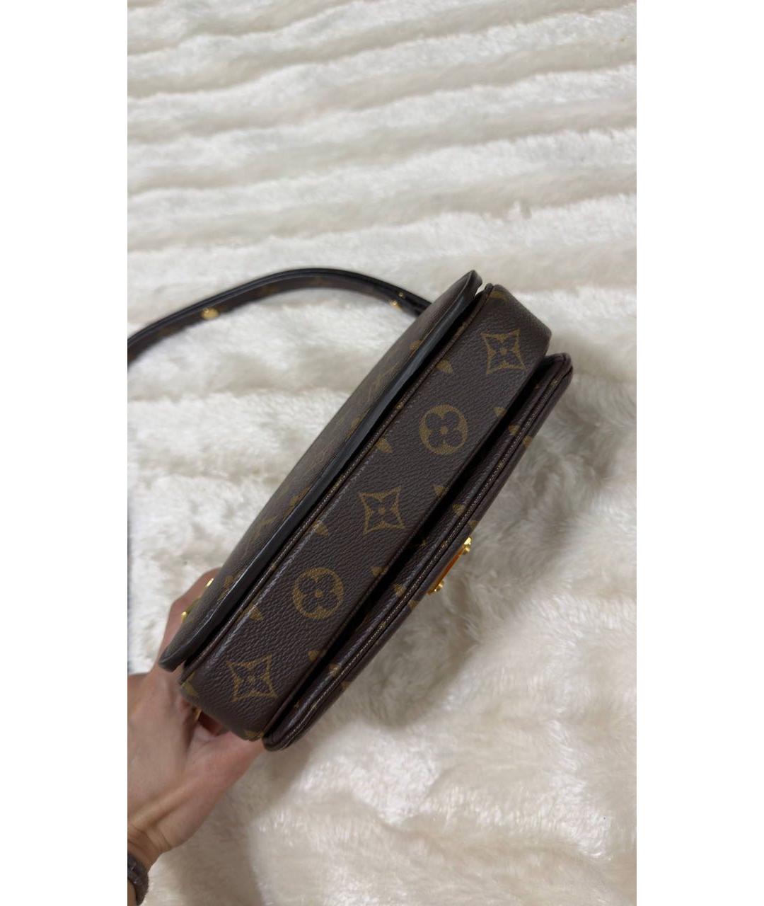 LOUIS VUITTON Коричневая канва сумка через плечо, фото 4