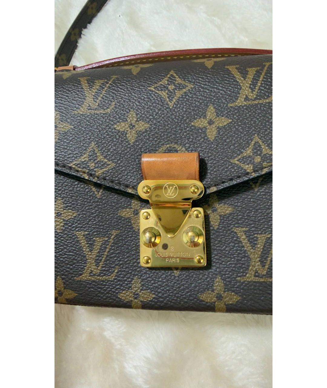 LOUIS VUITTON Коричневая канва сумка через плечо, фото 6