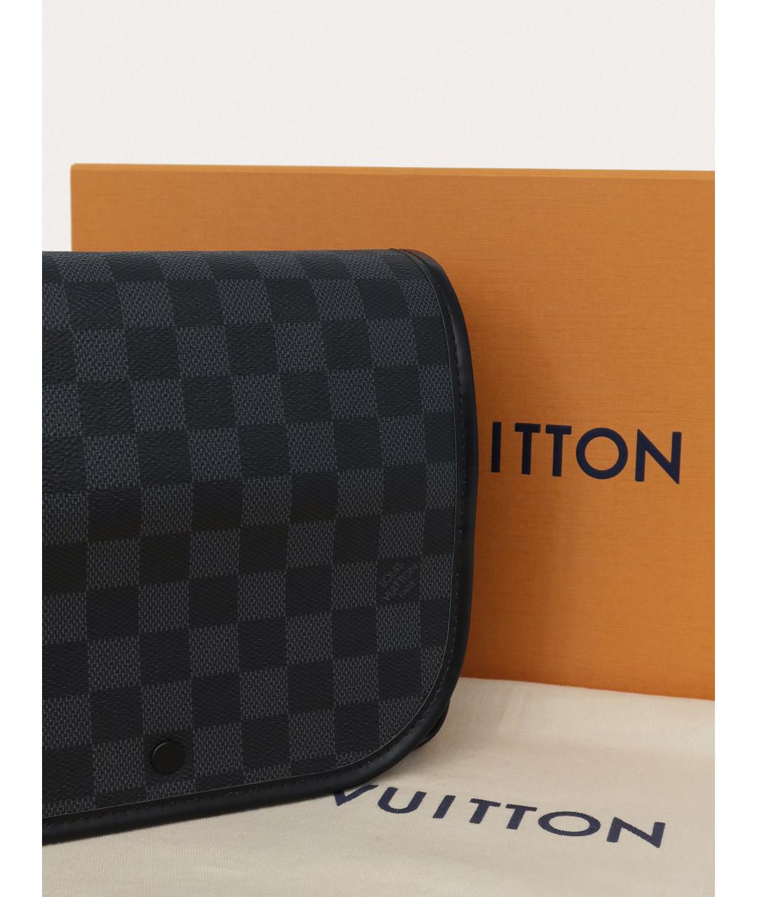 LOUIS VUITTON Черная барсетка, фото 6