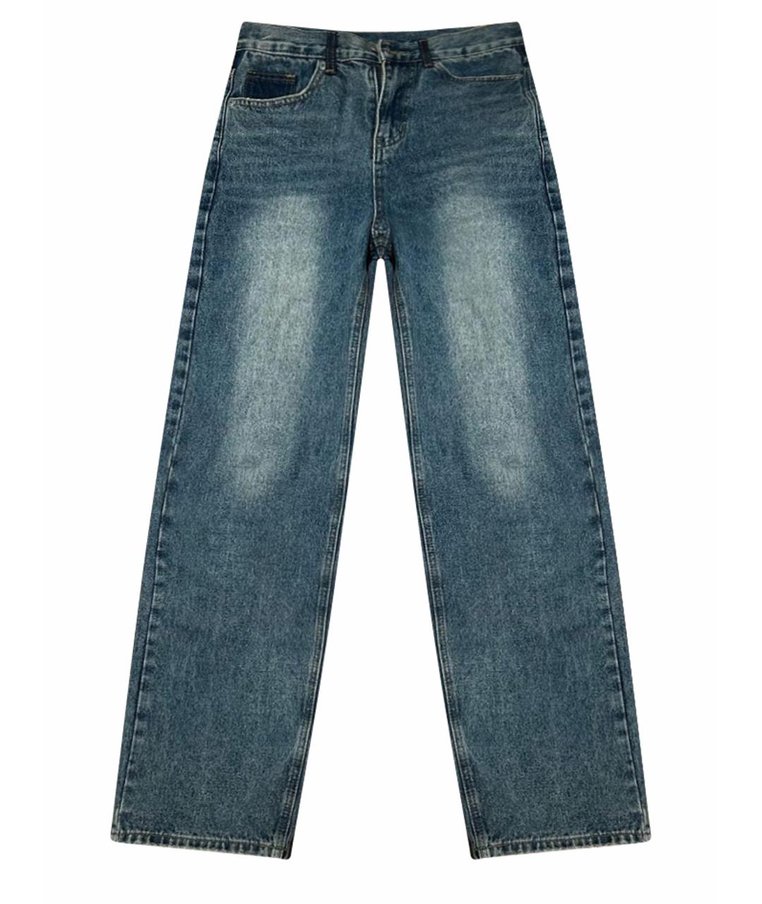 MAISON MARGIELA Голубые хлопковые прямые джинсы, фото 1