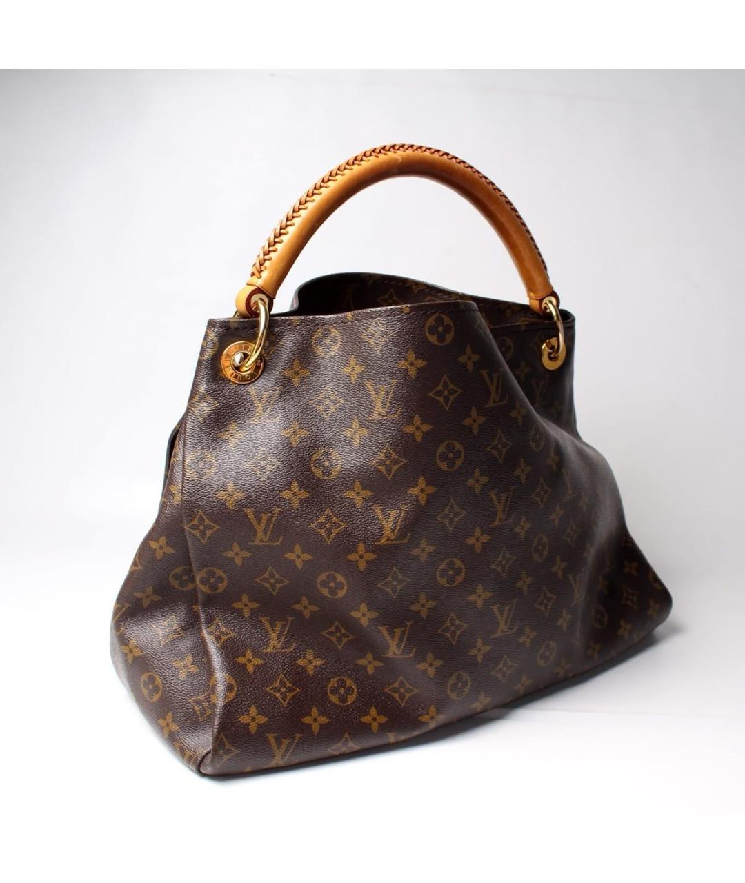 LOUIS VUITTON Коричневая канва сумка тоут, фото 3
