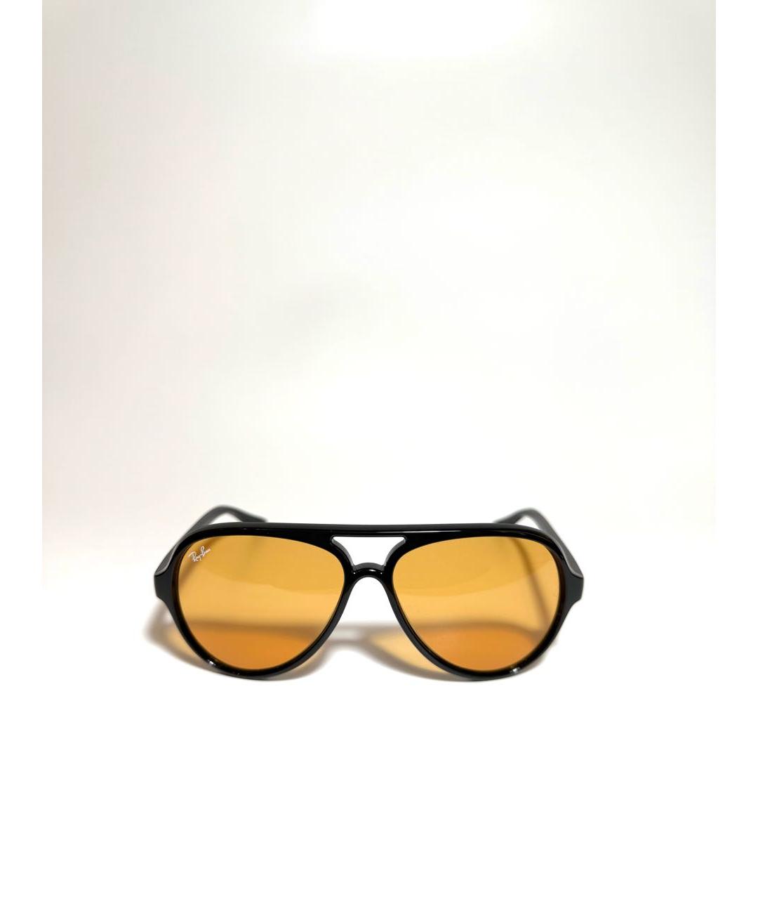 RAY BAN Черные пластиковые солнцезащитные очки, фото 6