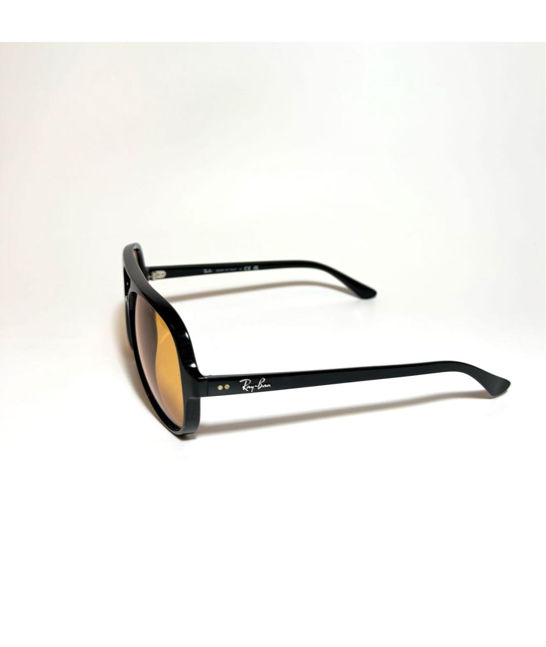 RAY BAN Черные пластиковые солнцезащитные очки, фото 2