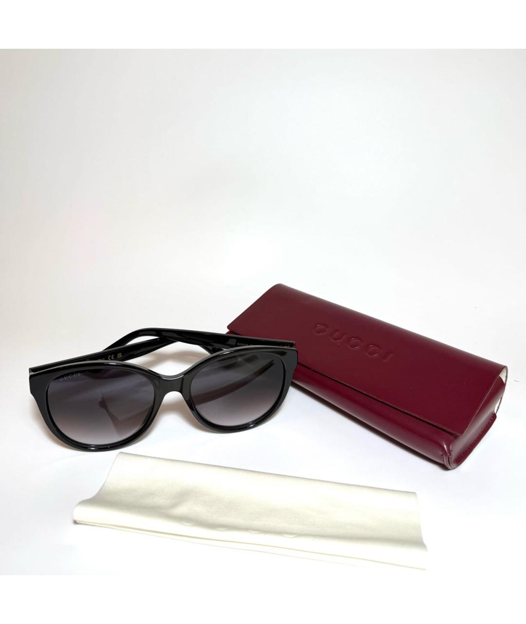 GUCCI Черные пластиковые солнцезащитные очки, фото 5