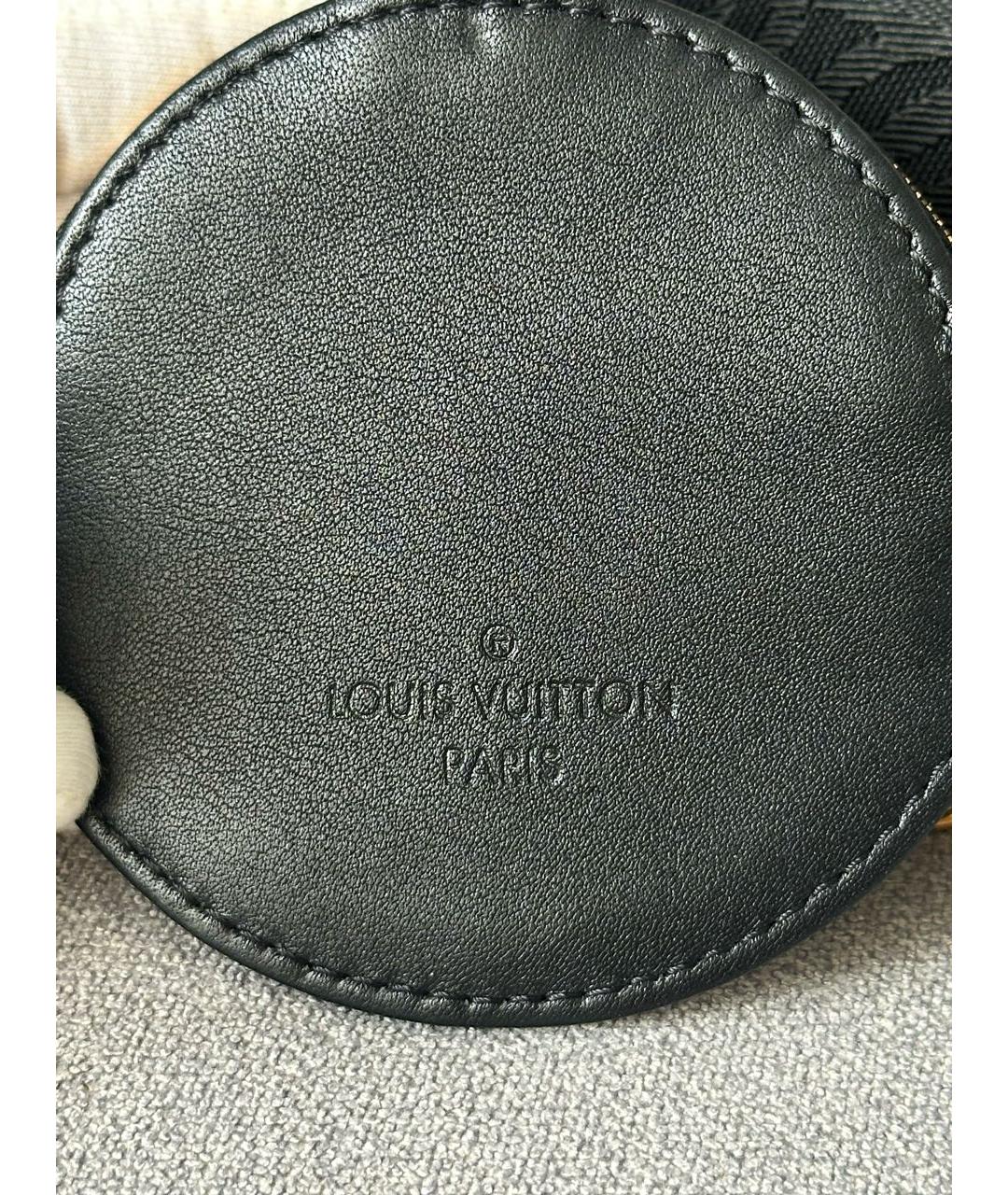 LOUIS VUITTON Черная кожаная сумка через плечо, фото 8