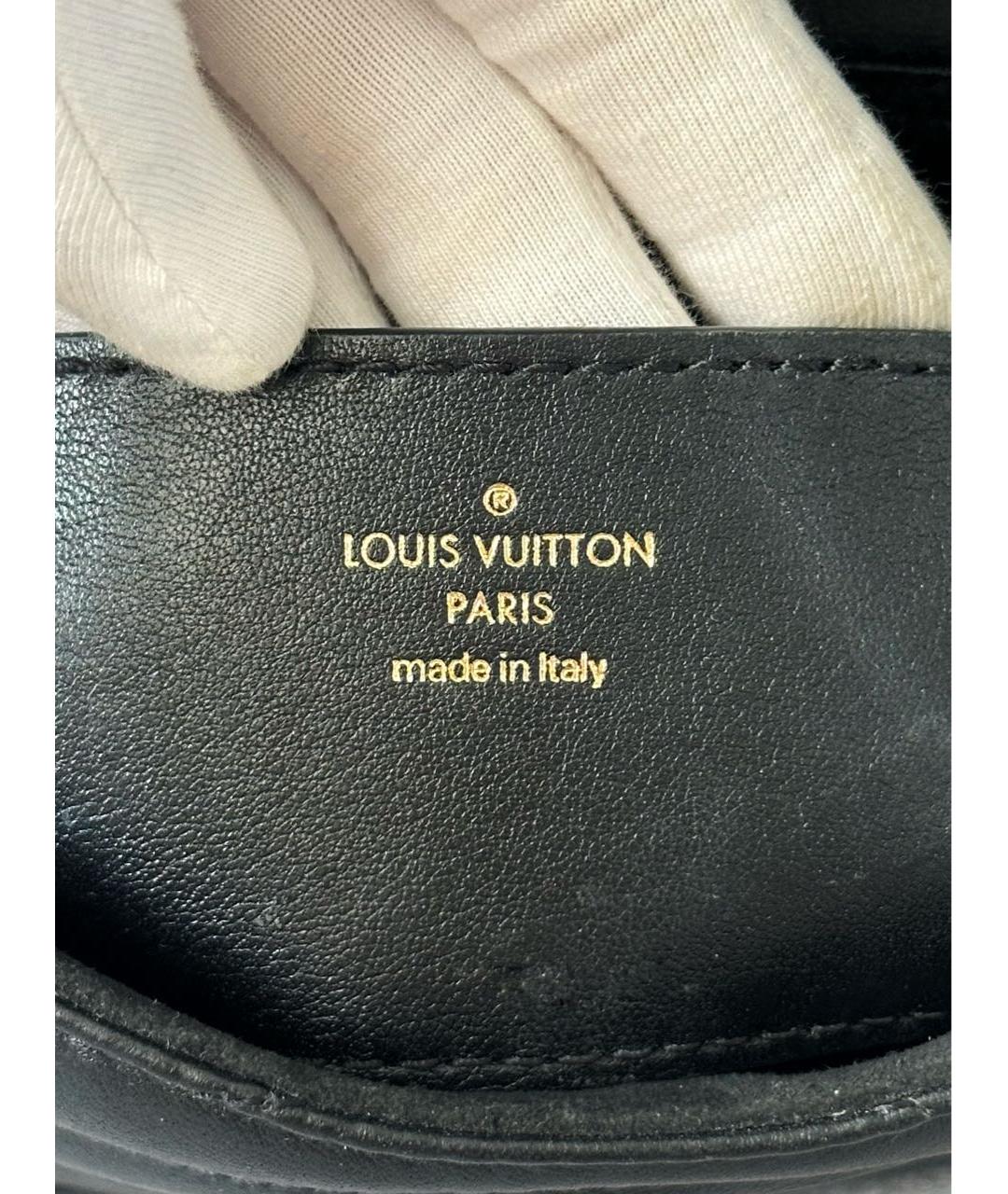 LOUIS VUITTON Черная кожаная сумка через плечо, фото 7