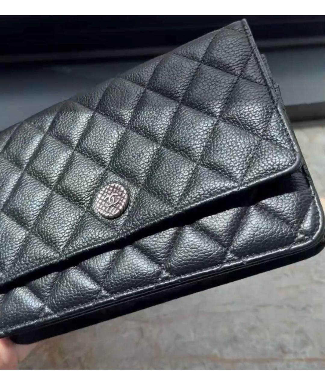 CHANEL Черная кожаная сумка через плечо, фото 2
