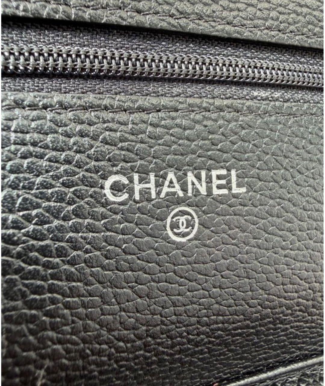 CHANEL Черная кожаная сумка через плечо, фото 5