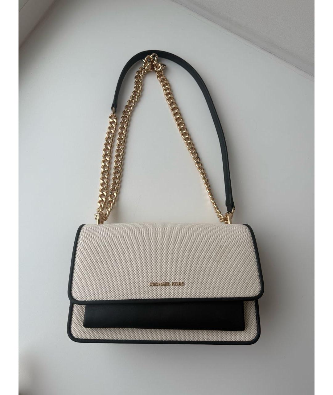 MICHAEL KORS Бежевая канва сумка через плечо, фото 5