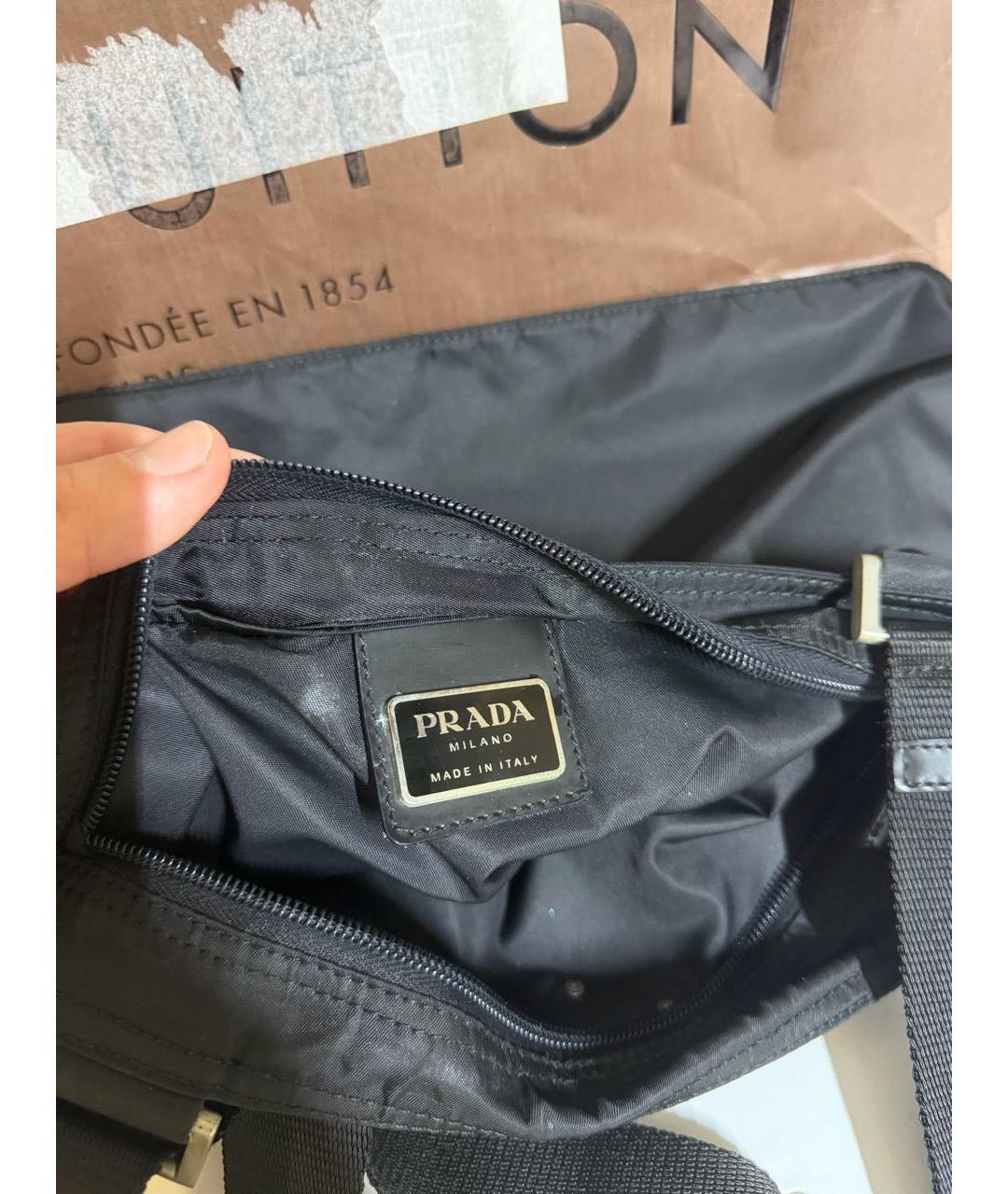 PRADA Черная нейлоновая сумка на плечо, фото 4