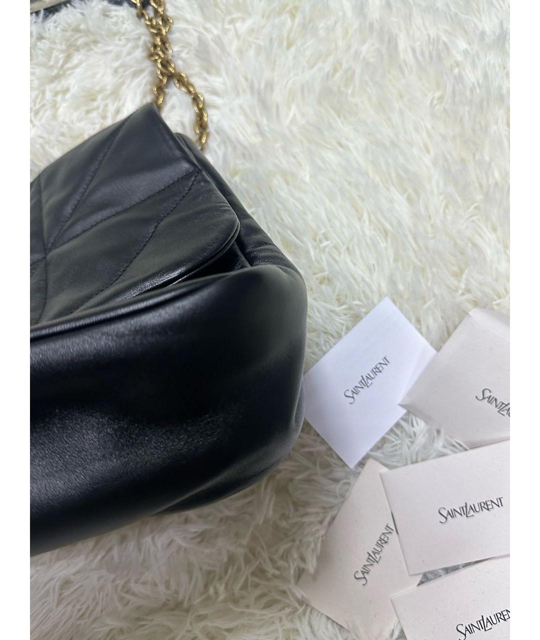 SAINT LAURENT Черная кожаная сумка тоут, фото 4