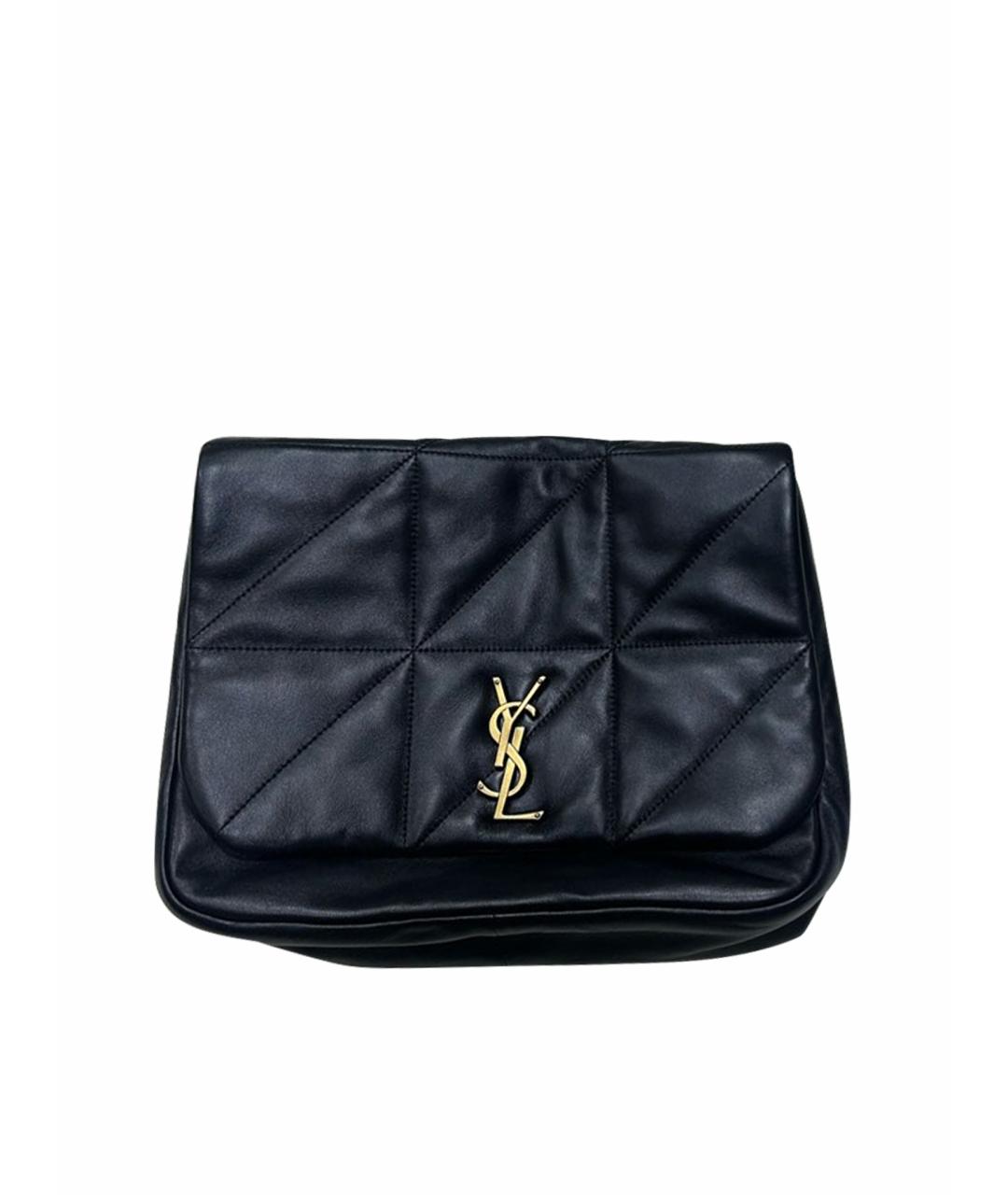 SAINT LAURENT Черная кожаная сумка тоут, фото 1