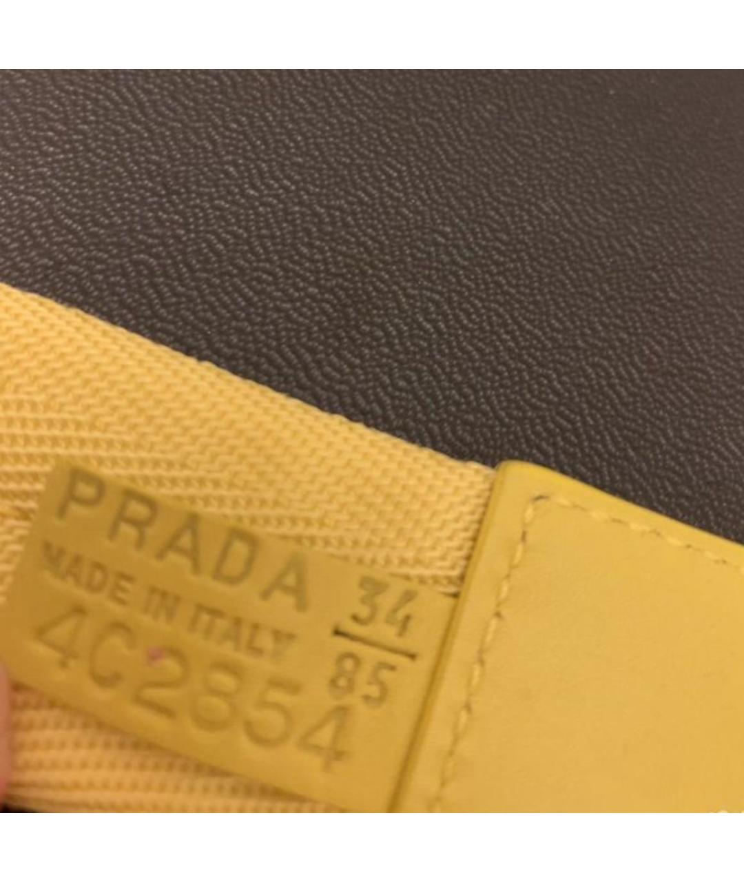 PRADA Желтый ремень, фото 3