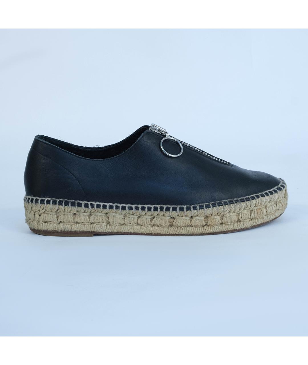 ALEXANDER WANG Черные кожаные лоферы, фото 2