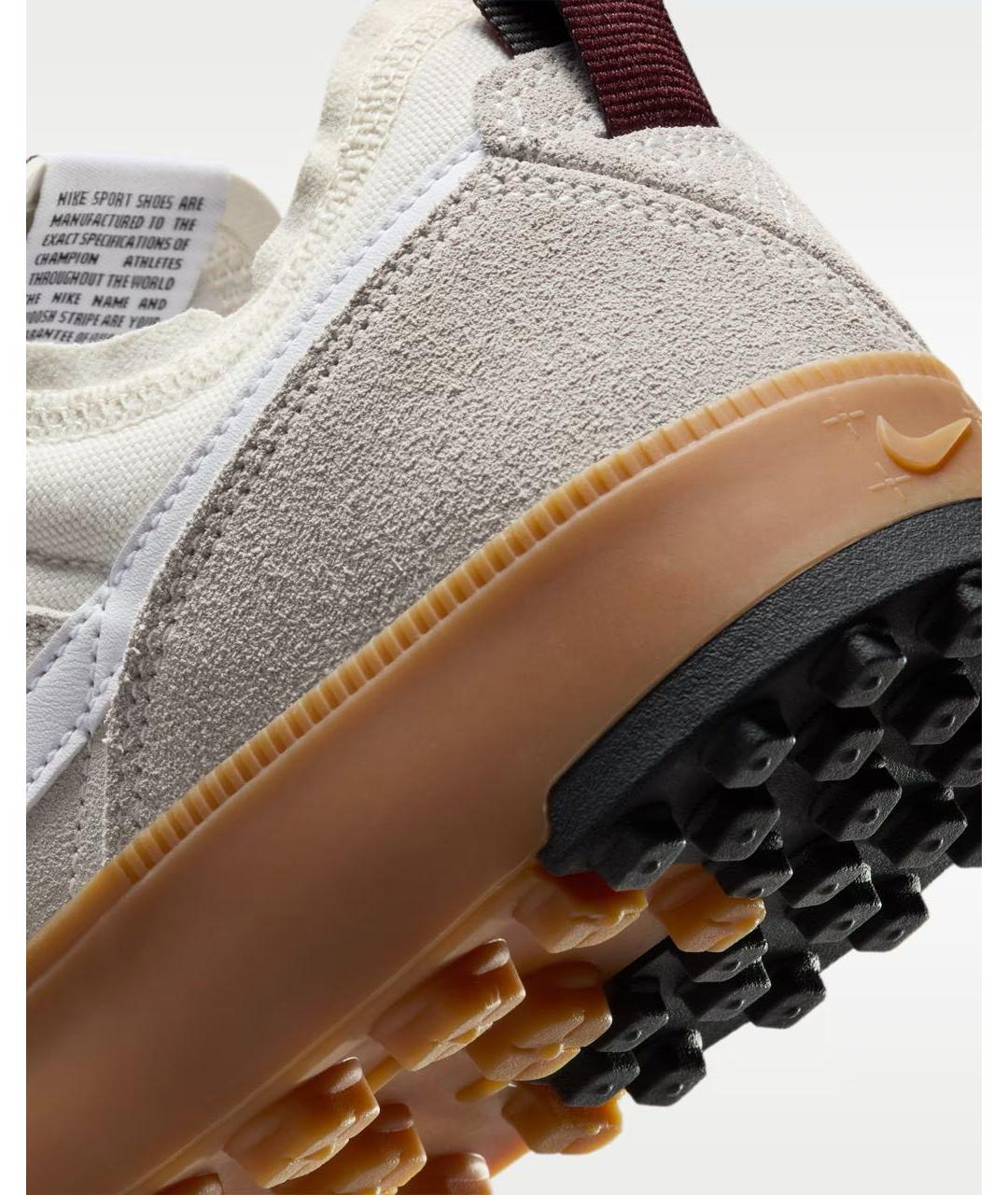 NIKE Бежевые текстильные низкие кроссовки / кеды, фото 6