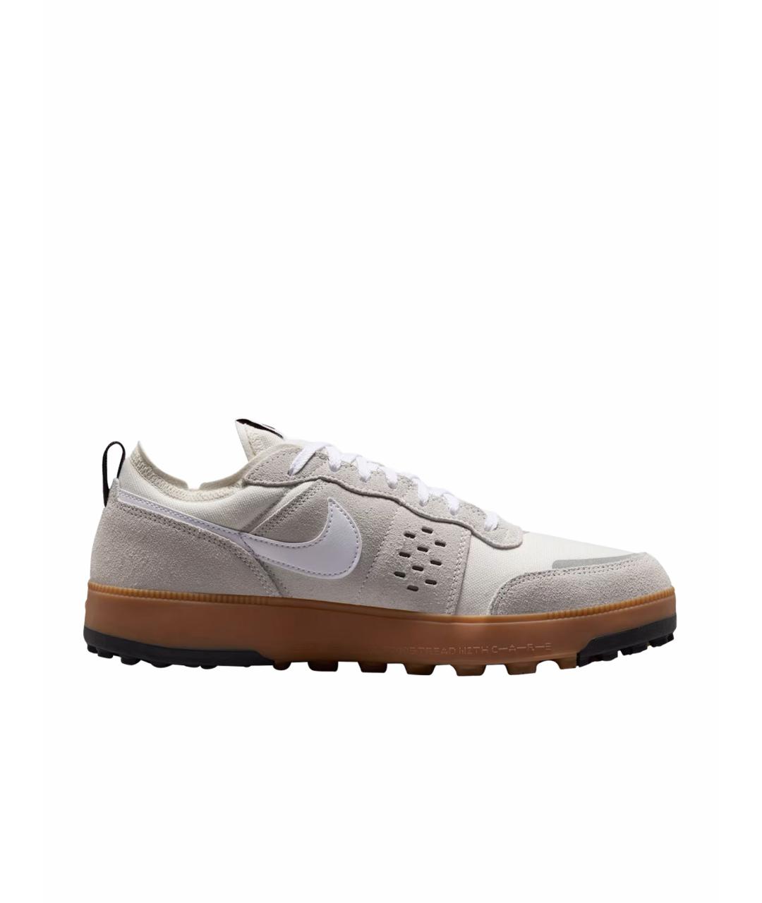 NIKE Бежевые текстильные низкие кроссовки / кеды, фото 1