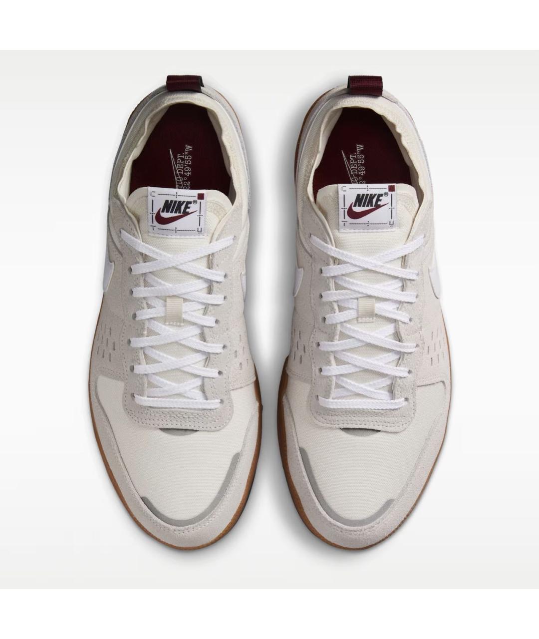 NIKE Бежевые текстильные низкие кроссовки / кеды, фото 3