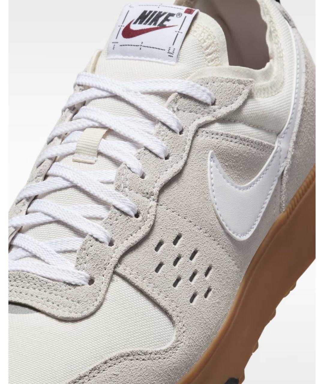 NIKE Бежевые текстильные низкие кроссовки / кеды, фото 7