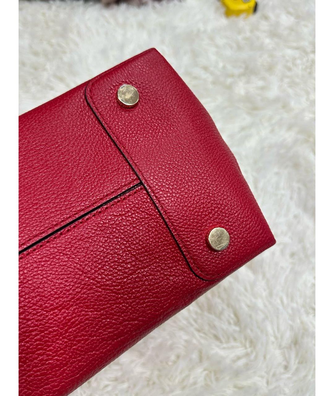 MICHAEL KORS Красная кожаная сумка с короткими ручками, фото 5