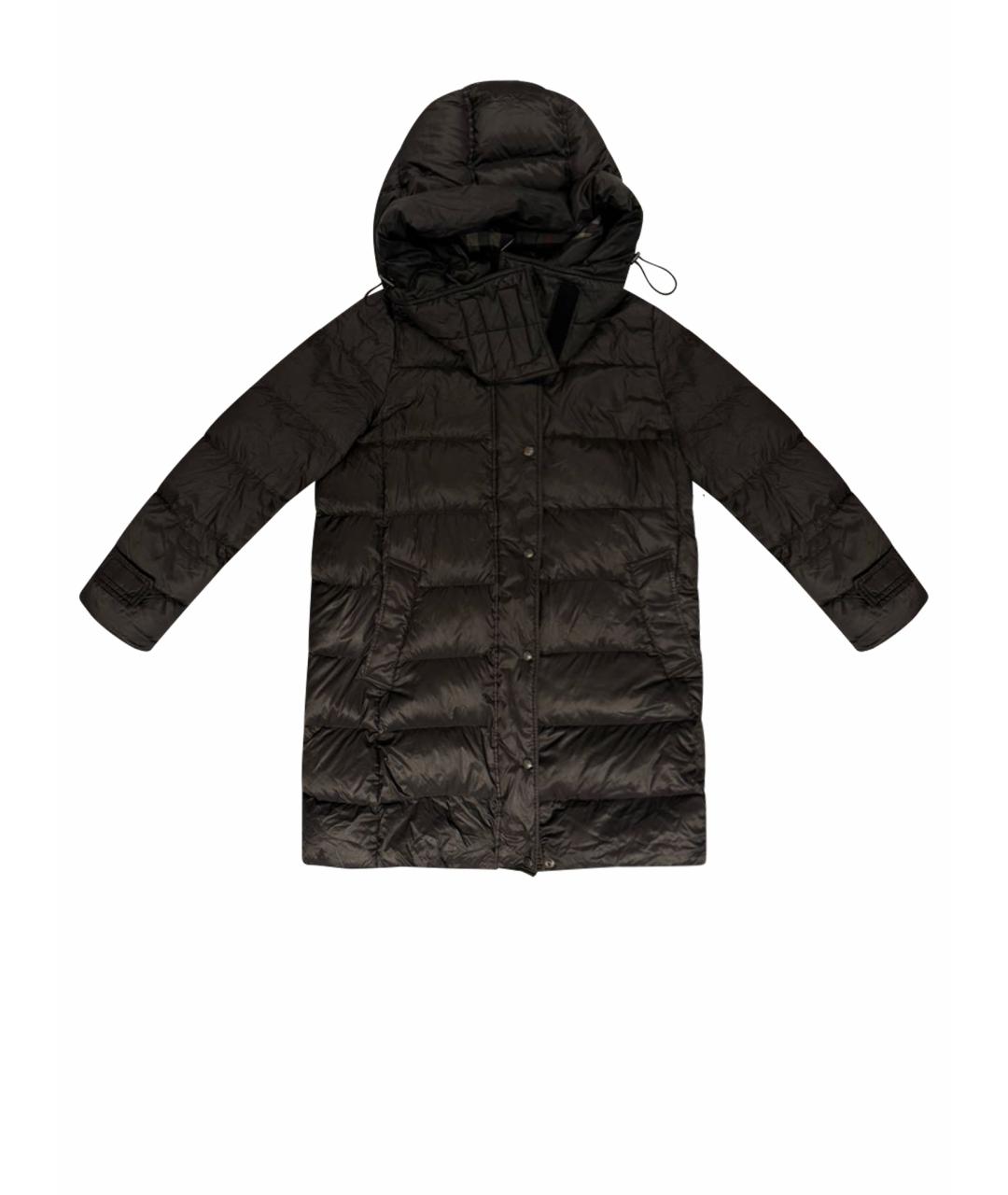 BURBERRY Черное полиэстеровое пальто, фото 1