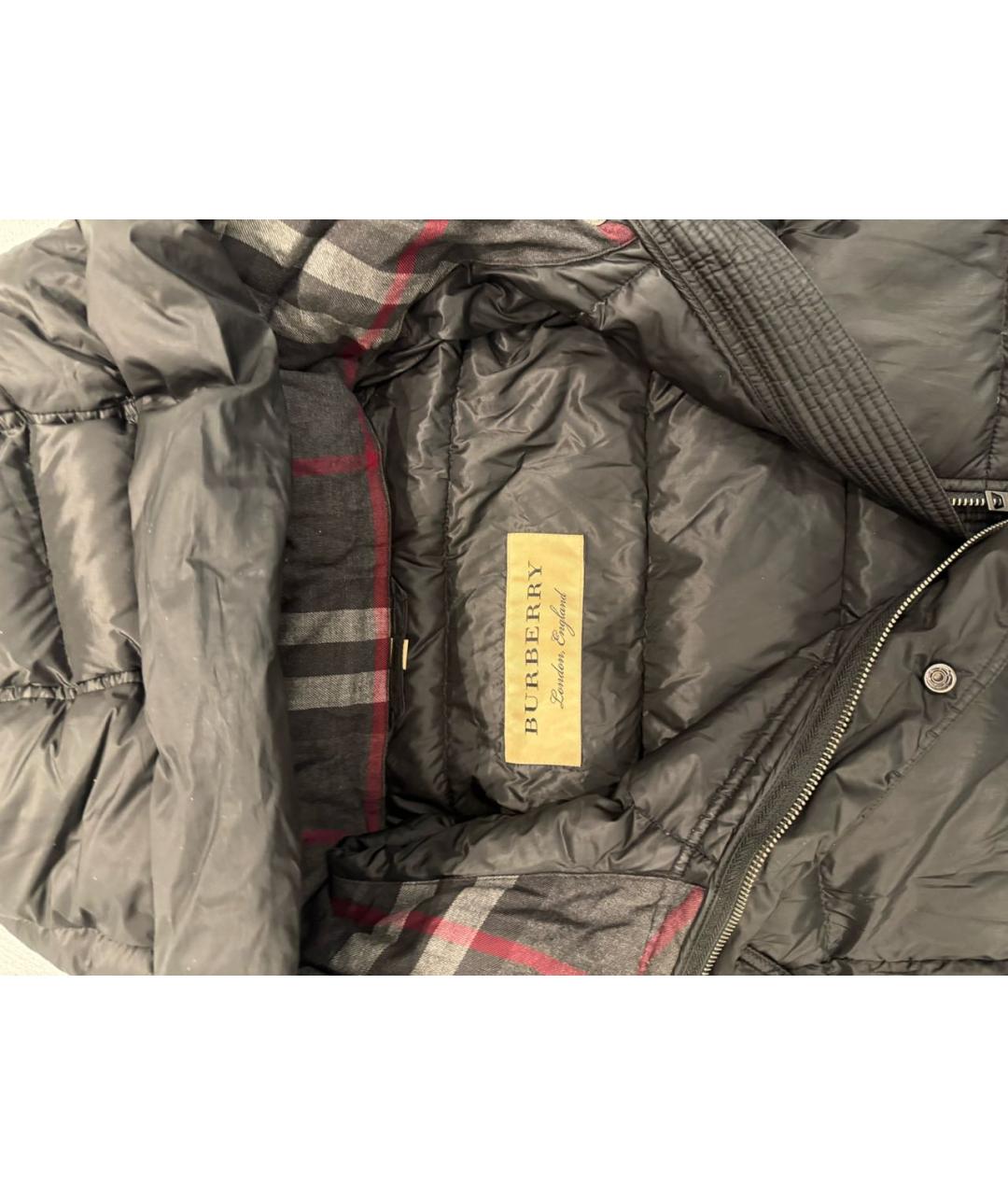 BURBERRY Черное полиэстеровое пальто, фото 3