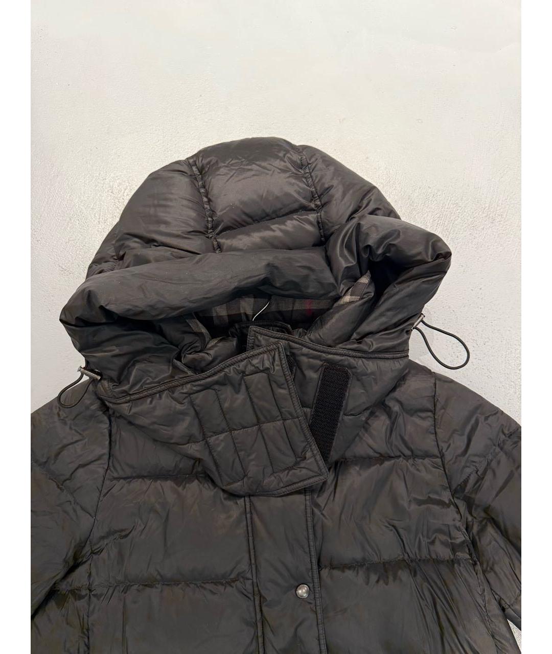 BURBERRY Черное полиэстеровое пальто, фото 4