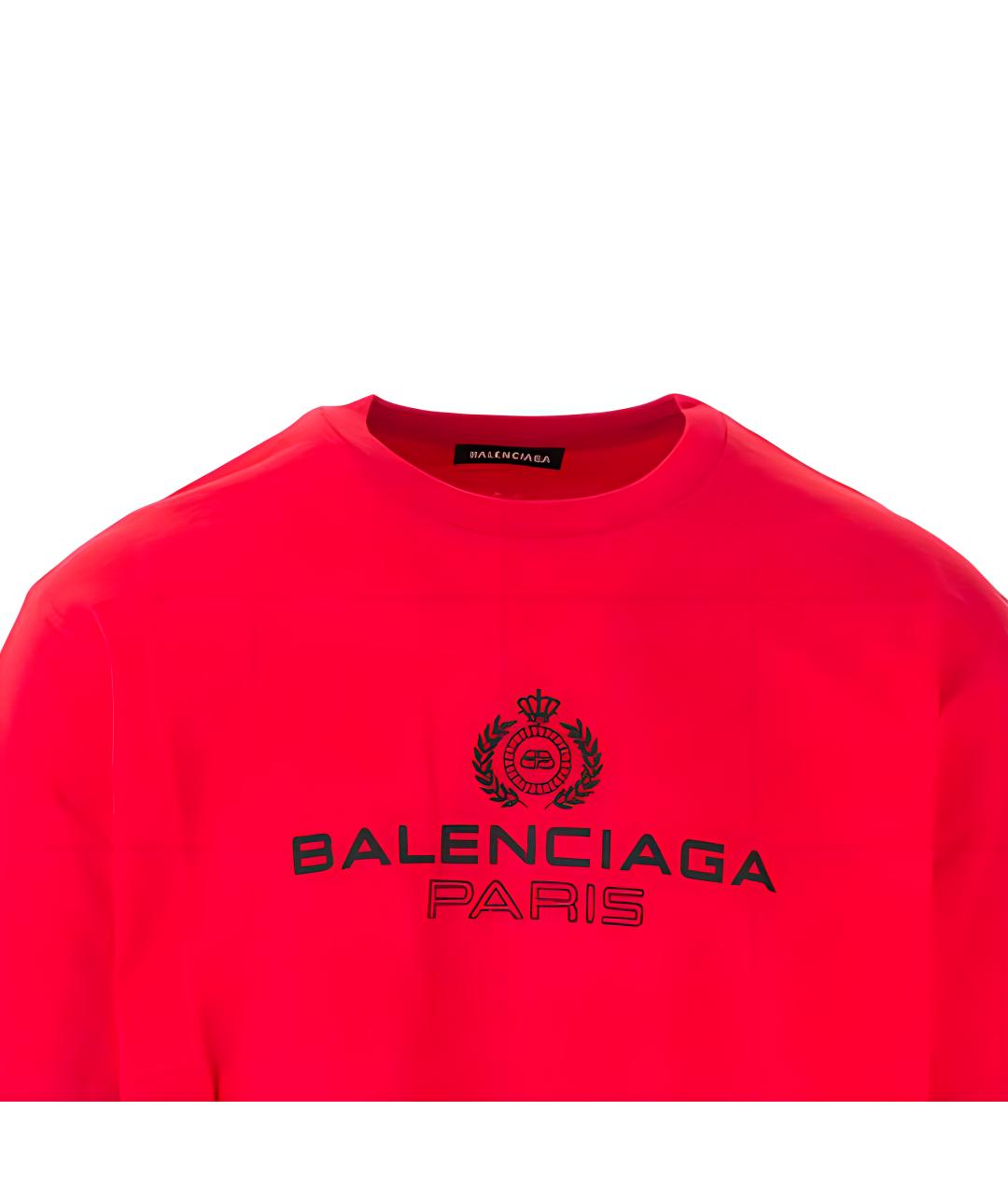 BALENCIAGA Красная футболка, фото 3
