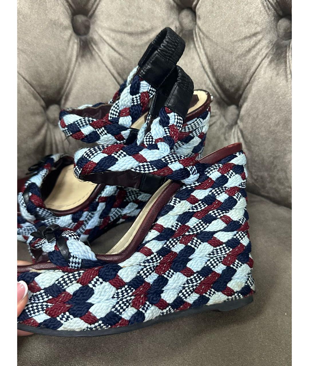 CHRISTIAN DIOR Мульти босоножки, фото 3