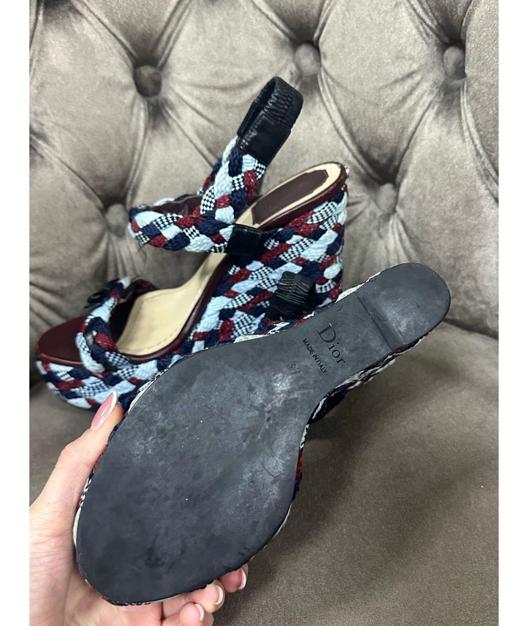CHRISTIAN DIOR Мульти босоножки, фото 4