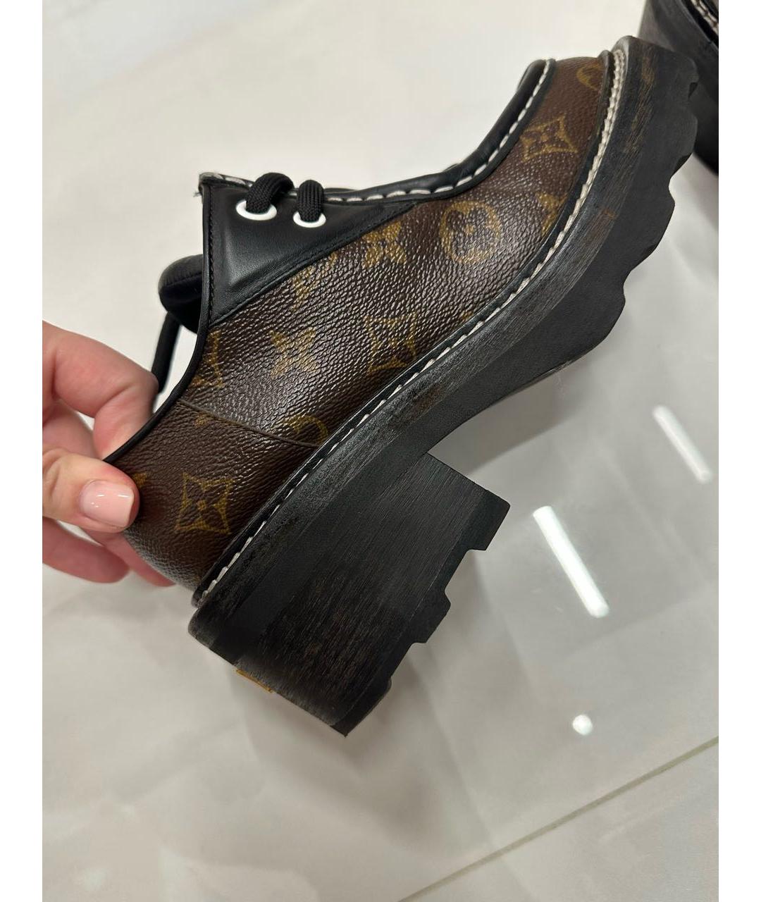 LOUIS VUITTON Коричневые кожаные брогги и оксфорды, фото 4
