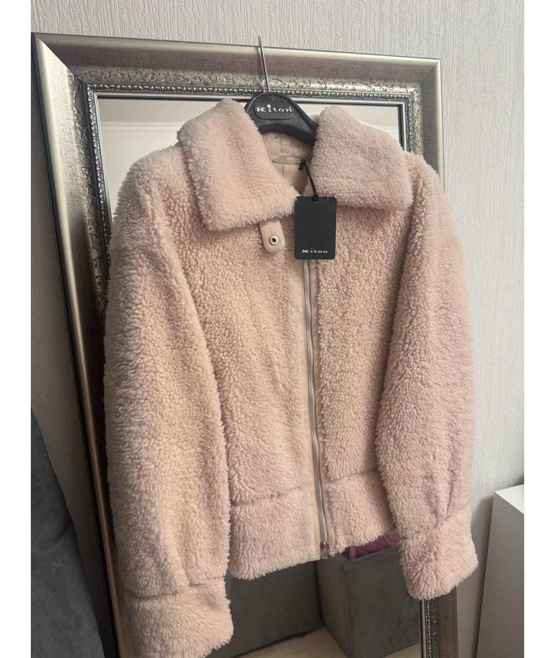 KITON Розовая шерстяная дубленка, фото 8