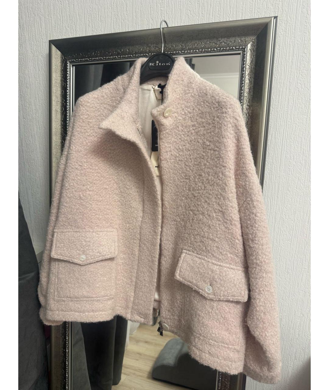 KITON Розовая шерстяная куртка, фото 2