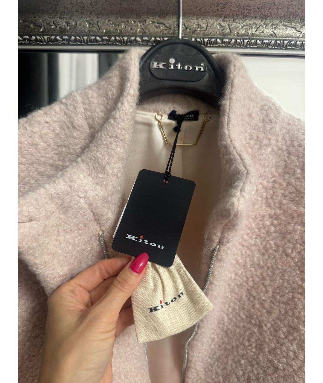 KITON Розовая шерстяная куртка, фото 3