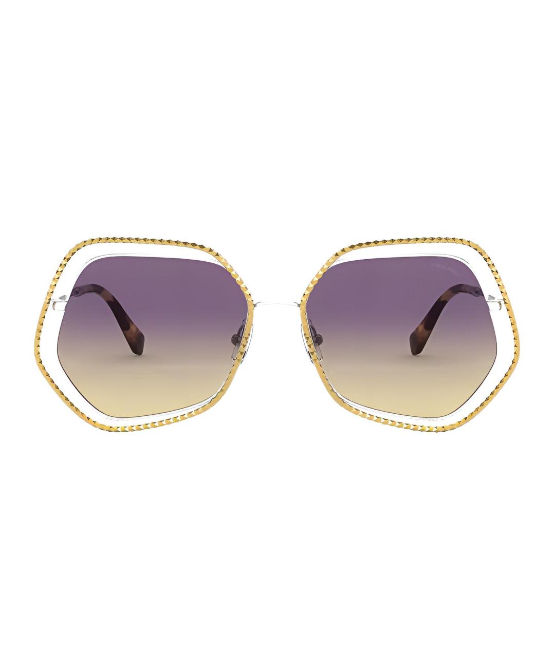 MIU MIU Синие металлические солнцезащитные очки, фото 2