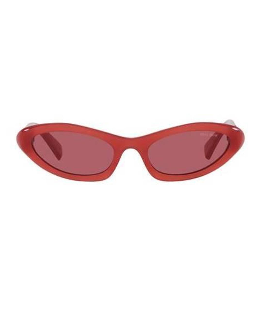 MIU MIU Красные пластиковые солнцезащитные очки, фото 1