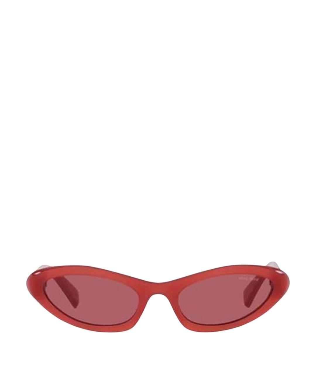 MIU MIU Красные пластиковые солнцезащитные очки, фото 1