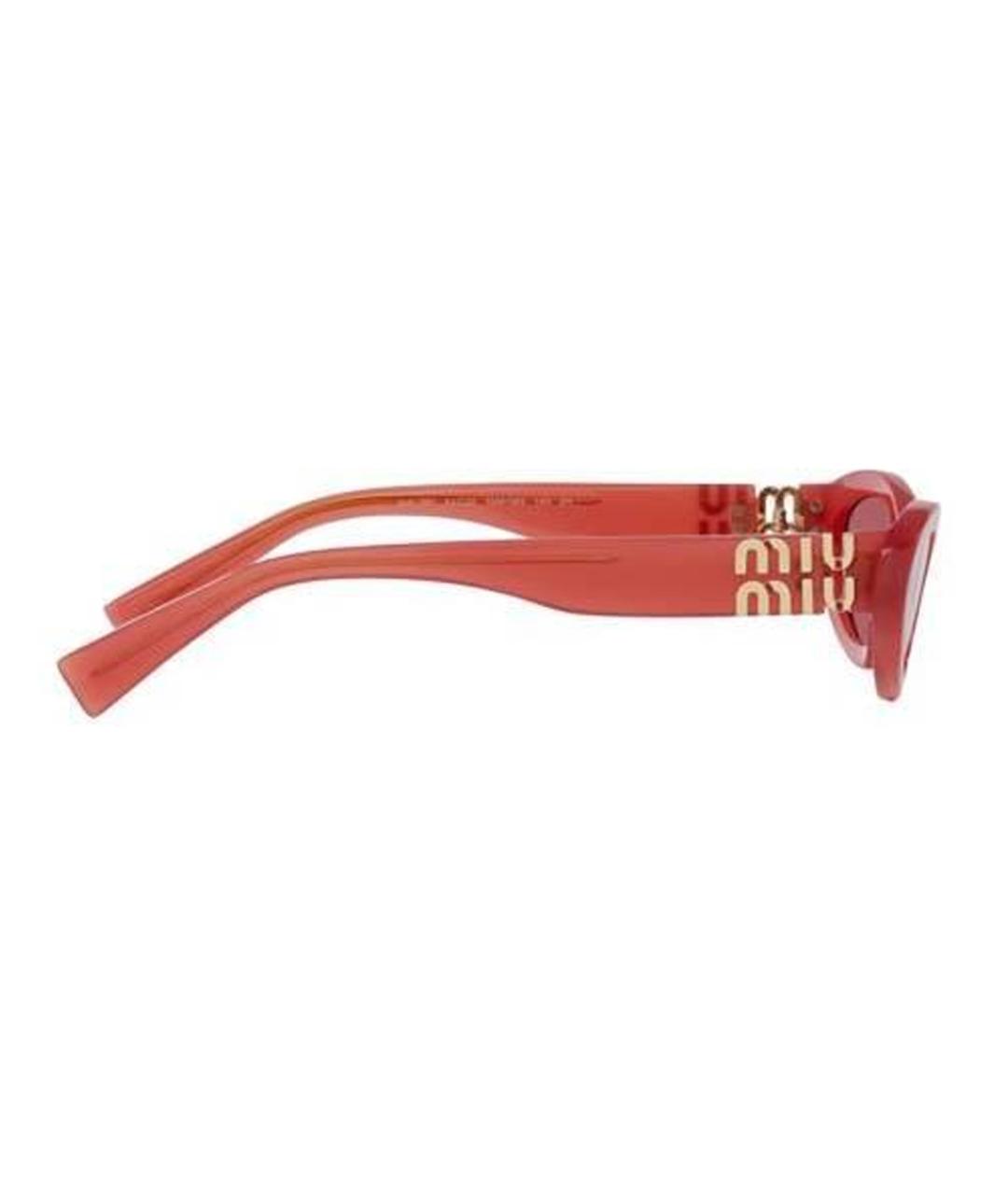 MIU MIU Красные пластиковые солнцезащитные очки, фото 3