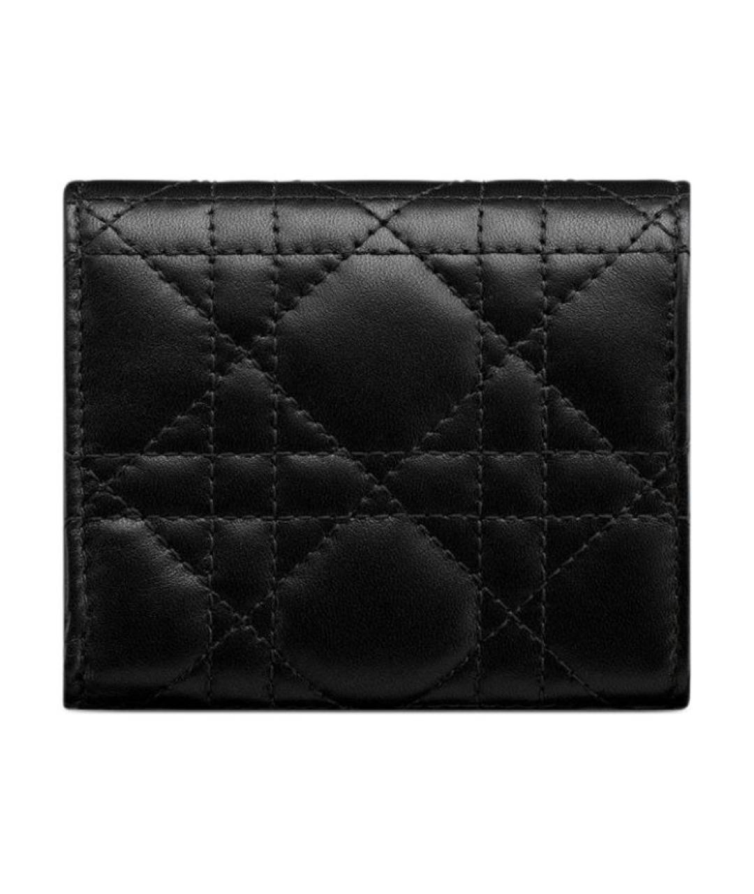 CHRISTIAN DIOR Черный кожаный кошелек, фото 3