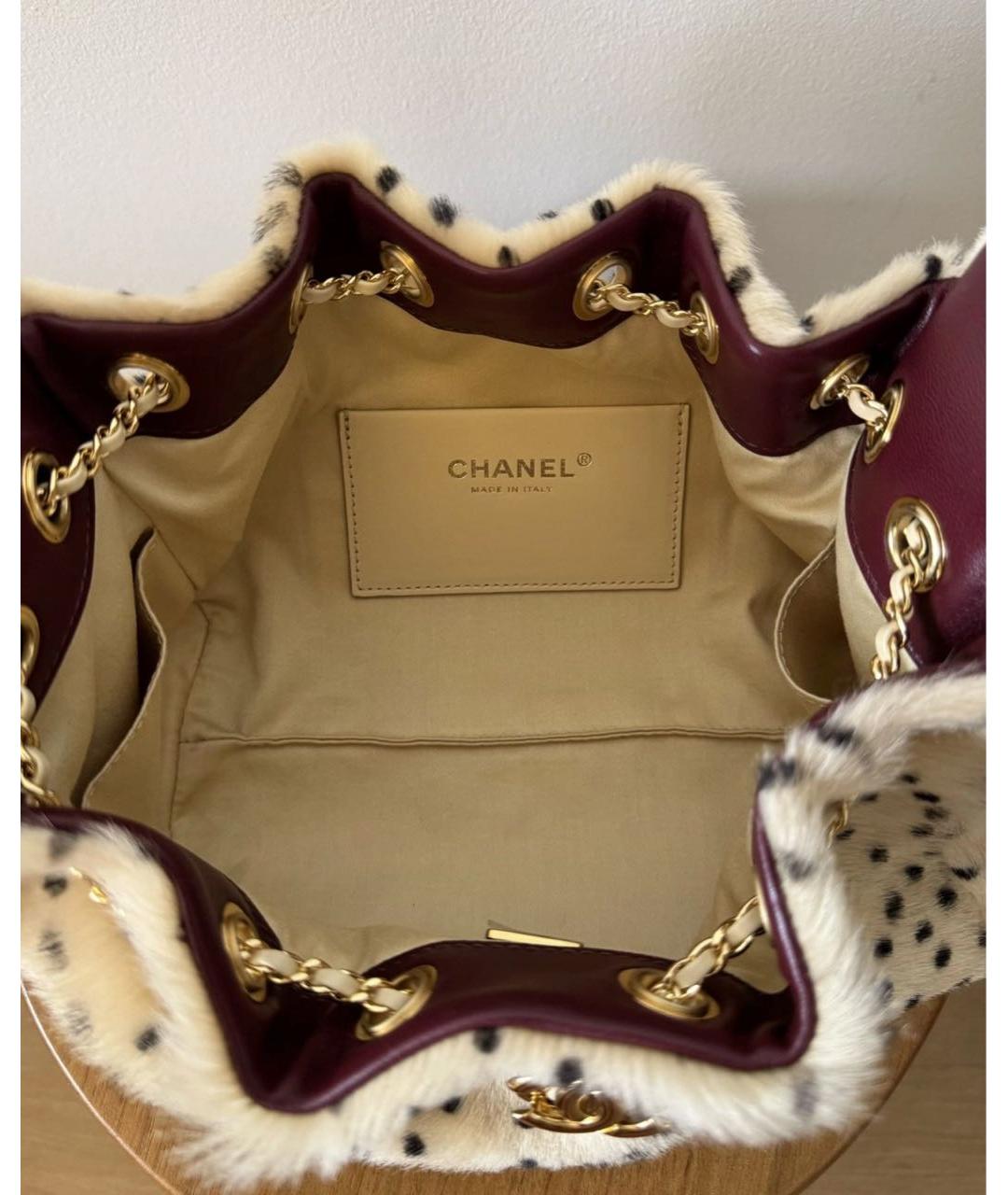CHANEL Бежевая шерстяная сумка через плечо, фото 4
