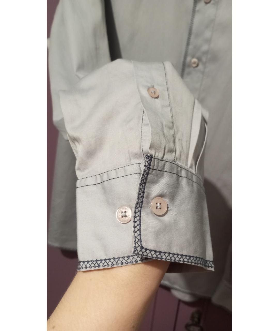 ARMANI EXCHANGE Голубая хлопковая кэжуал рубашка, фото 4