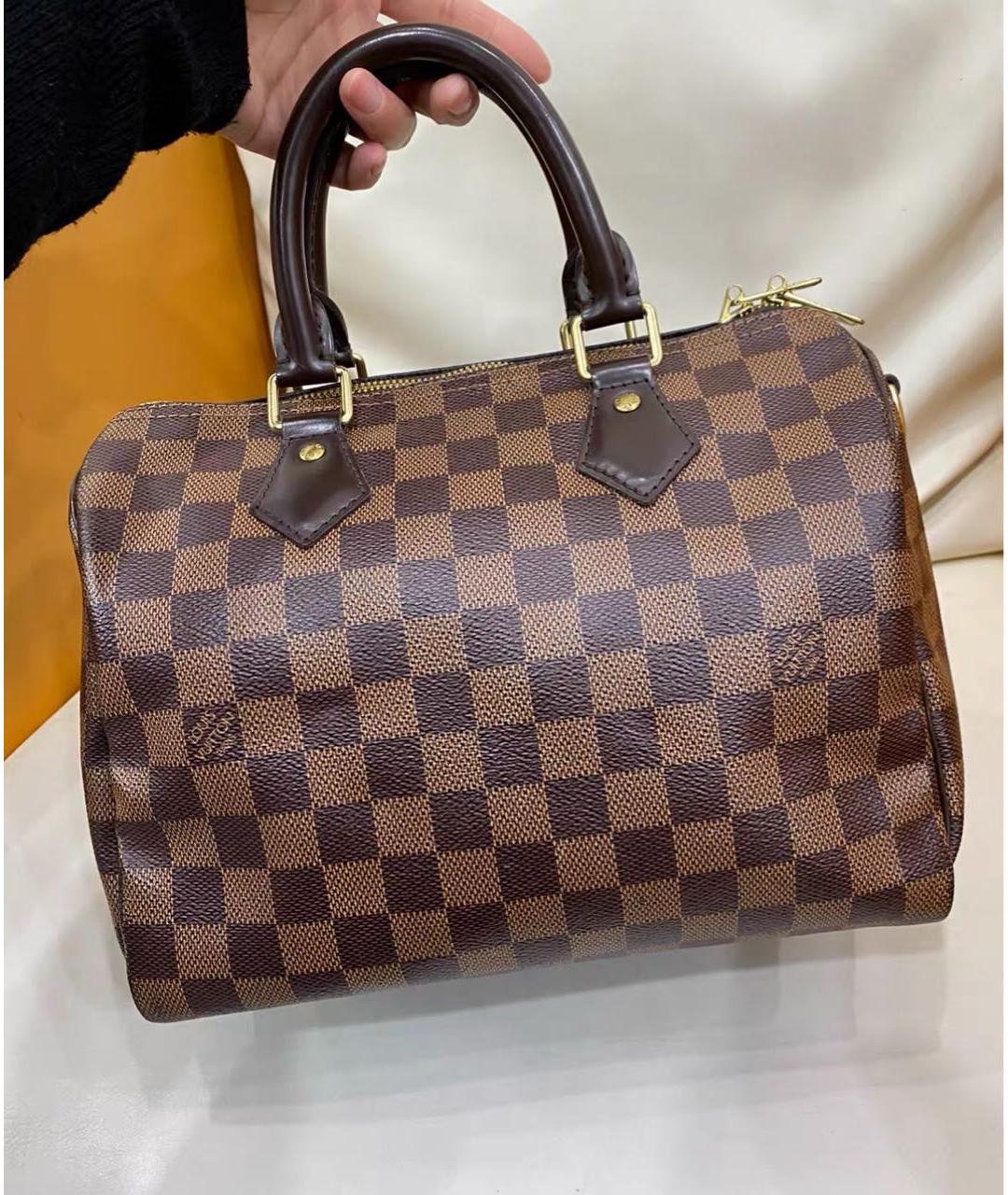 LOUIS VUITTON Коричневая кожаная сумка через плечо, фото 2