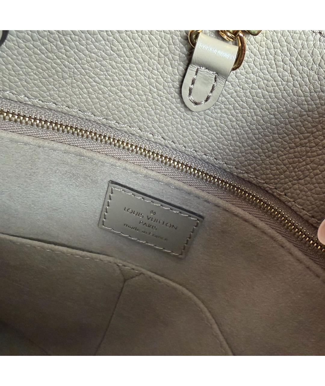 LOUIS VUITTON Бежевая кожаная сумка тоут, фото 4