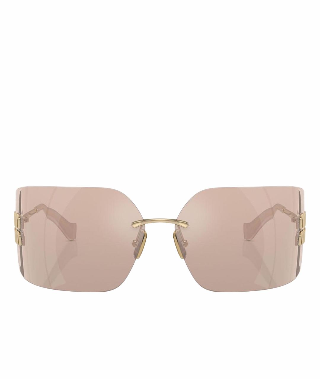 MIU MIU Розовые металлические солнцезащитные очки, фото 1