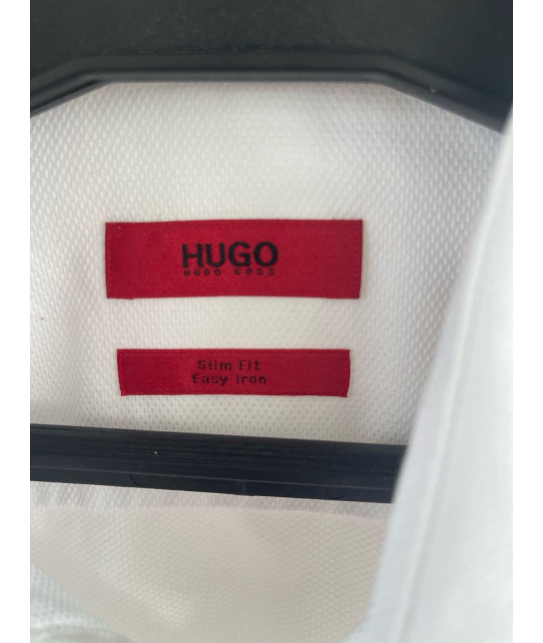 HUGO BOSS Белая хлопковая классическая рубашка, фото 6
